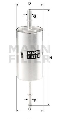 MANN-FILTER Polttoainesuodatin WK 512/1