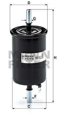 MANN-FILTER Polttoainesuodatin WK 55/2