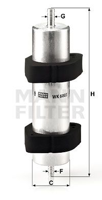 MANN-FILTER Polttoainesuodatin WK 6003