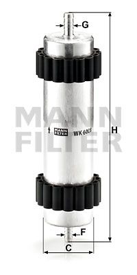 MANN-FILTER Polttoainesuodatin WK 6008