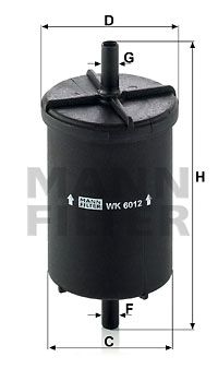 MANN-FILTER Polttoainesuodatin WK 6012