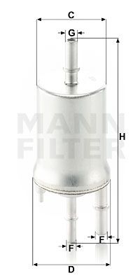 MANN-FILTER Polttoainesuodatin WK 6015