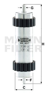 MANN-FILTER Polttoainesuodatin WK 6037