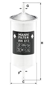 MANN-FILTER Polttoainesuodatin WK 613