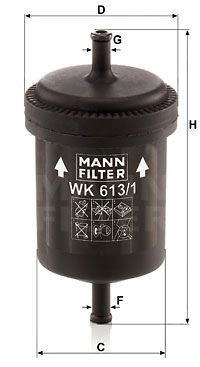 MANN-FILTER Polttoainesuodatin WK 613/1