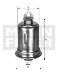 MANN-FILTER Polttoainesuodatin WK 614/12 x