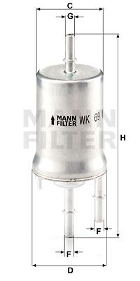 MANN-FILTER Polttoainesuodatin WK 69