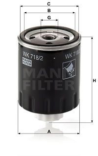 MANN-FILTER Polttoainesuodatin WK 718/2