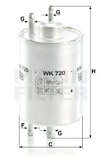 MANN-FILTER Polttoainesuodatin WK 720