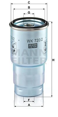 MANN-FILTER Polttoainesuodatin WK 720/2 x