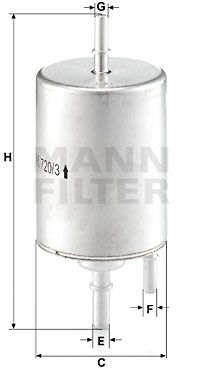 MANN-FILTER Polttoainesuodatin WK 720/3