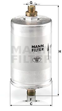 MANN-FILTER Polttoainesuodatin WK 726/2