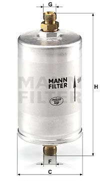 MANN-FILTER Polttoainesuodatin WK 726/3