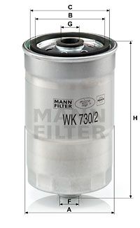 MANN-FILTER Polttoainesuodatin WK 730/2 x