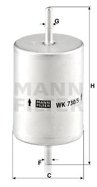 MANN-FILTER Polttoainesuodatin WK 730/5