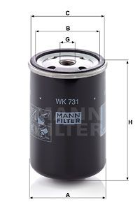 MANN-FILTER Polttoainesuodatin WK 731 (10)