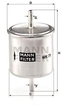 MANN-FILTER Polttoainesuodatin WK 79