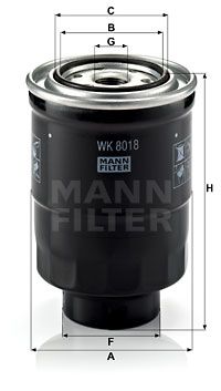 MANN-FILTER Polttoainesuodatin WK 8018 x