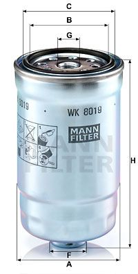 MANN-FILTER Polttoainesuodatin WK 8019