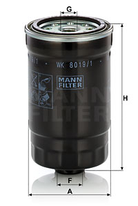 MANN-FILTER Polttoainesuodatin WK 8019/1