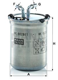 MANN-FILTER Polttoainesuodatin WK 8029/1