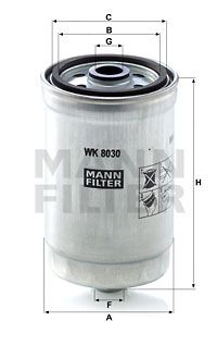 MANN-FILTER Polttoainesuodatin WK 8030