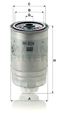 MANN-FILTER Polttoainesuodatin WK 8034