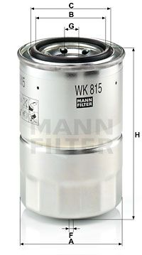 MANN-FILTER Polttoainesuodatin WK 815 x
