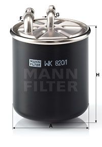 MANN-FILTER Polttoainesuodatin WK 820/1