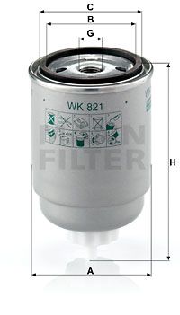 MANN-FILTER Polttoainesuodatin WK 821