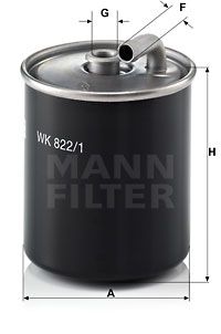 MANN-FILTER Polttoainesuodatin WK 822/1