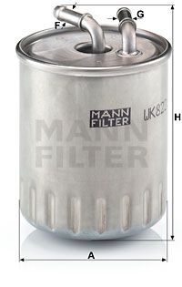 MANN-FILTER Polttoainesuodatin WK 822/3