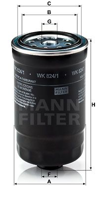 MANN-FILTER Polttoainesuodatin WK 824/1