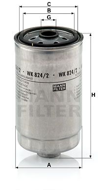 MANN-FILTER Polttoainesuodatin WK 824/2