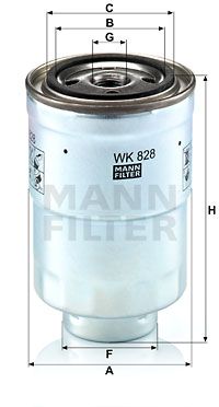 MANN-FILTER Polttoainesuodatin WK 828 x