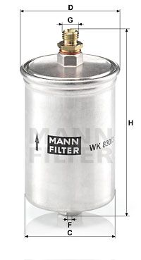 MANN-FILTER Polttoainesuodatin WK 830/3