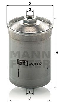 MANN-FILTER Polttoainesuodatin WK 830/6