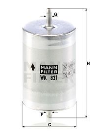 MANN-FILTER Polttoainesuodatin WK 831