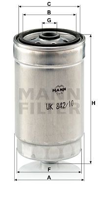 MANN-FILTER Polttoainesuodatin WK 842/10