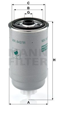 MANN-FILTER Polttoainesuodatin WK 842/11