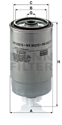 MANN-FILTER Polttoainesuodatin WK 842/15