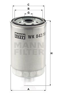 MANN-FILTER Polttoainesuodatin WK 842/16