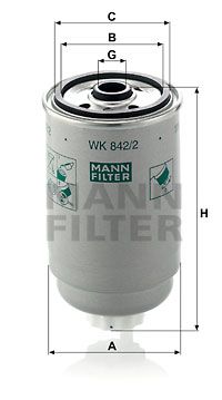 MANN-FILTER Polttoainesuodatin WK 842/2