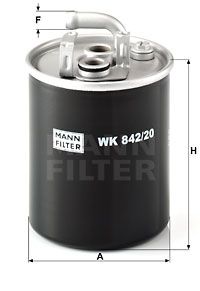 MANN-FILTER Polttoainesuodatin WK 842/20