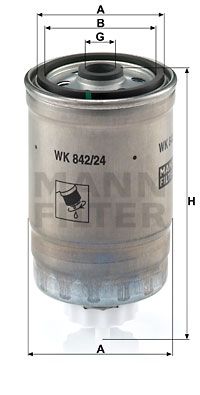 MANN-FILTER Polttoainesuodatin WK 842/24