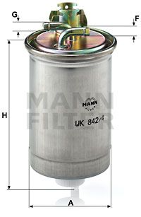 MANN-FILTER Polttoainesuodatin WK 842/4