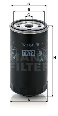 MANN-FILTER Polttoainesuodatin WK 845/6