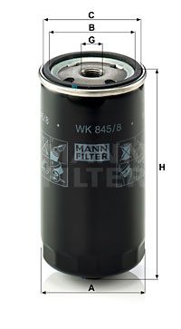 MANN-FILTER Polttoainesuodatin WK 845/8