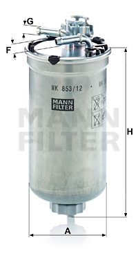MANN-FILTER Polttoainesuodatin WK 853/12