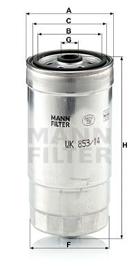 MANN-FILTER Polttoainesuodatin WK 853/14